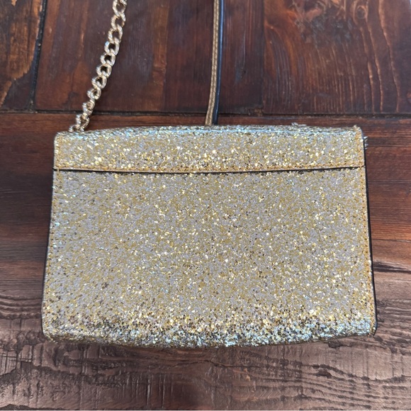 Kate Spade Gold Glitterbug Cami Convertible Crossbody Bag. GUC. - Picture 4 of 7